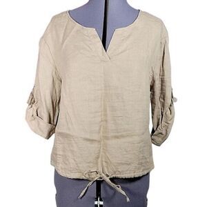 Ellen Tracy Linen Essential Top Sz S